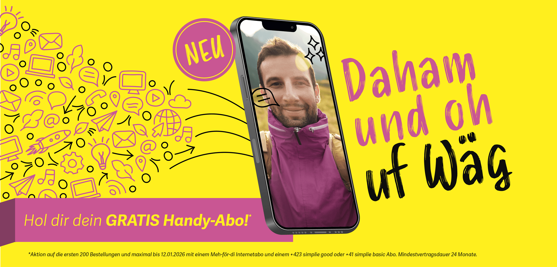 Hol dir dein GRATIS Handy-Abo: Daham und oh uf Wäg - Simplie