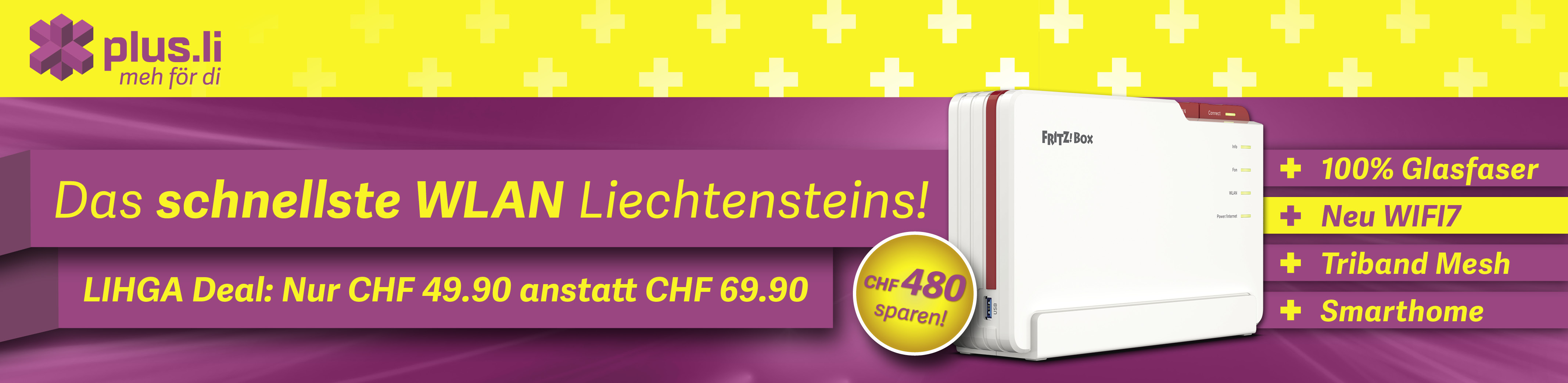 Meh-för-di Max: Die neuste und schnellste Wi-Fi 7 Technologie jetzt für nur CHF 49.90 während 24 Monaten