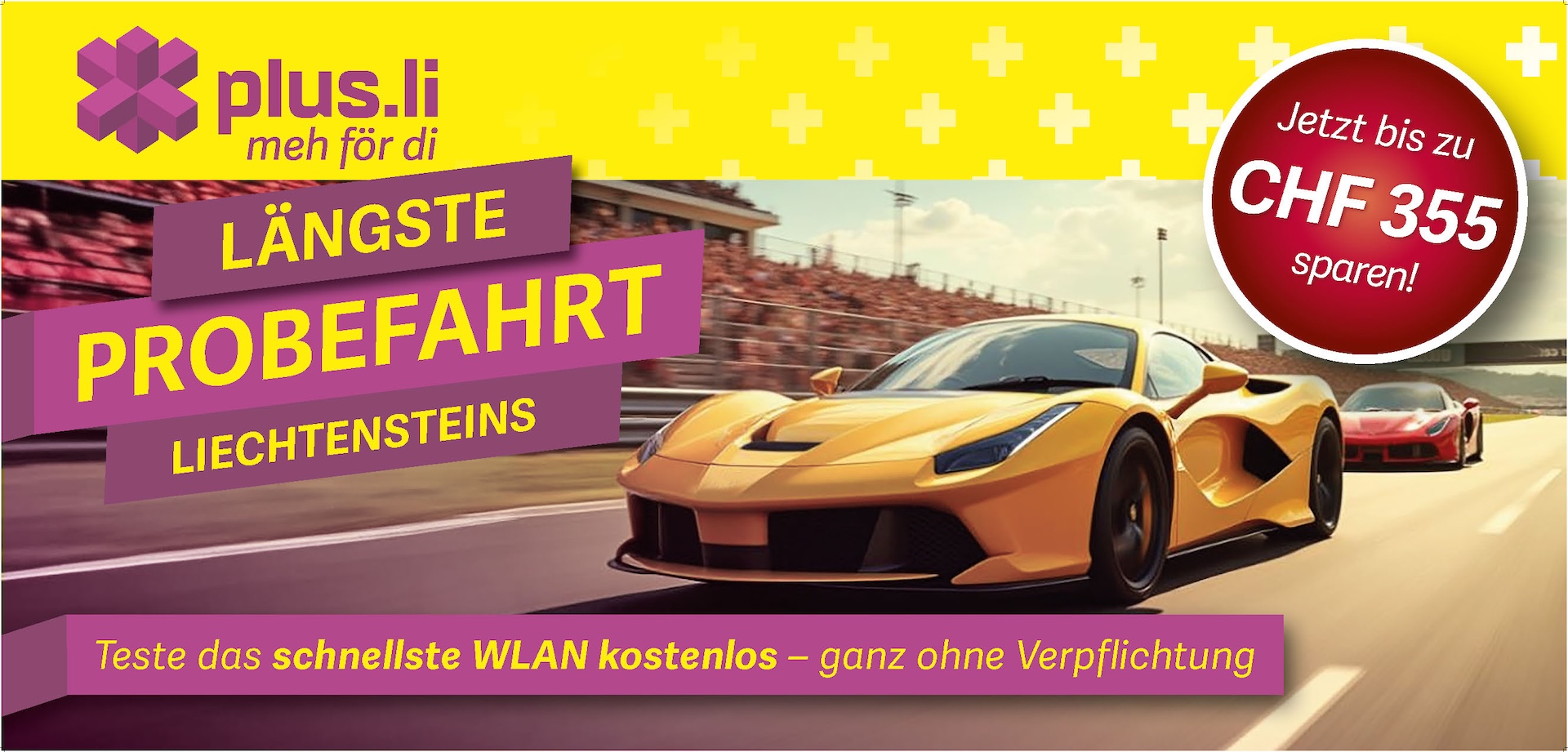 Die längste Probefahrt Liechtensteins: Teste das schnellste WLAN kostenlos für 100 Tage