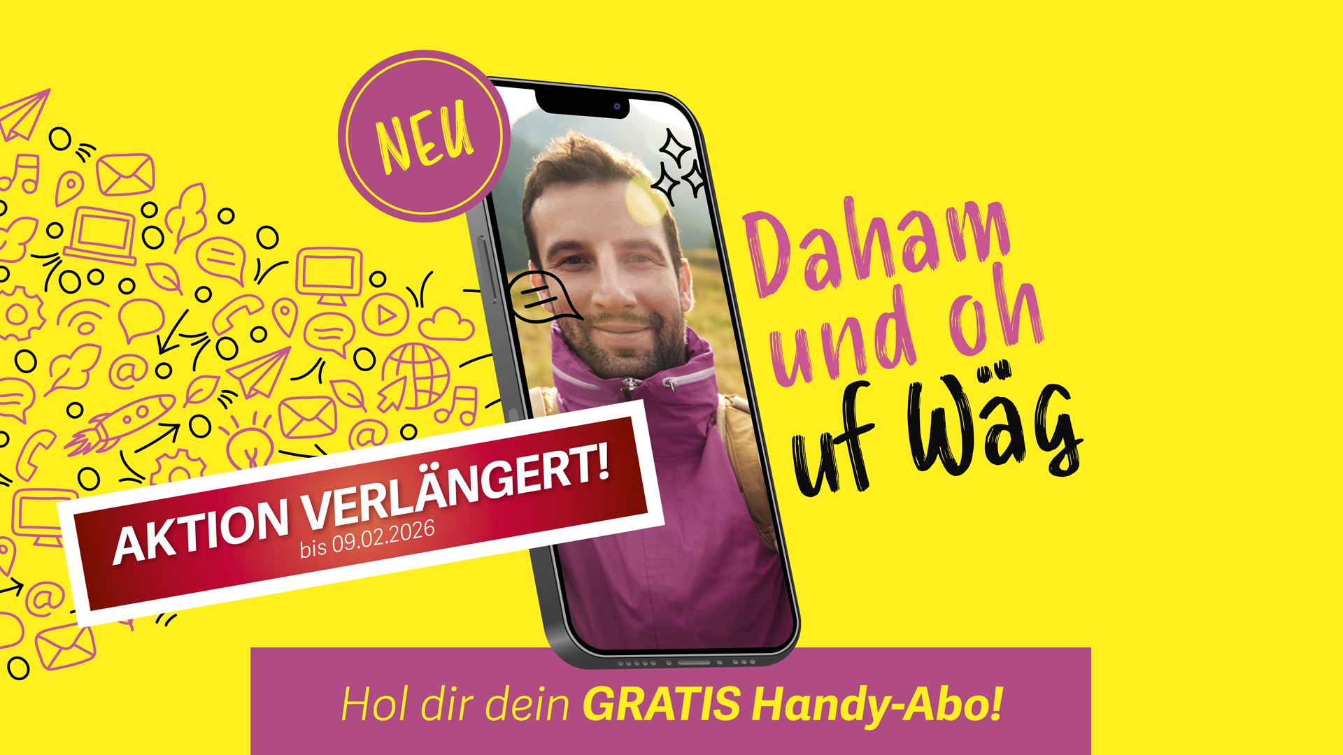 Hol dir dein gratis Handy-Abo zusammen mit einem Glasfaser-Abo