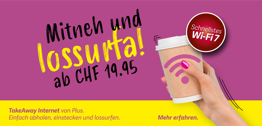 Ab CHF 19.90: Benutze deinen eigenen Router mit Internet TakeAway oder profitier von der schnellsten FritzBox.