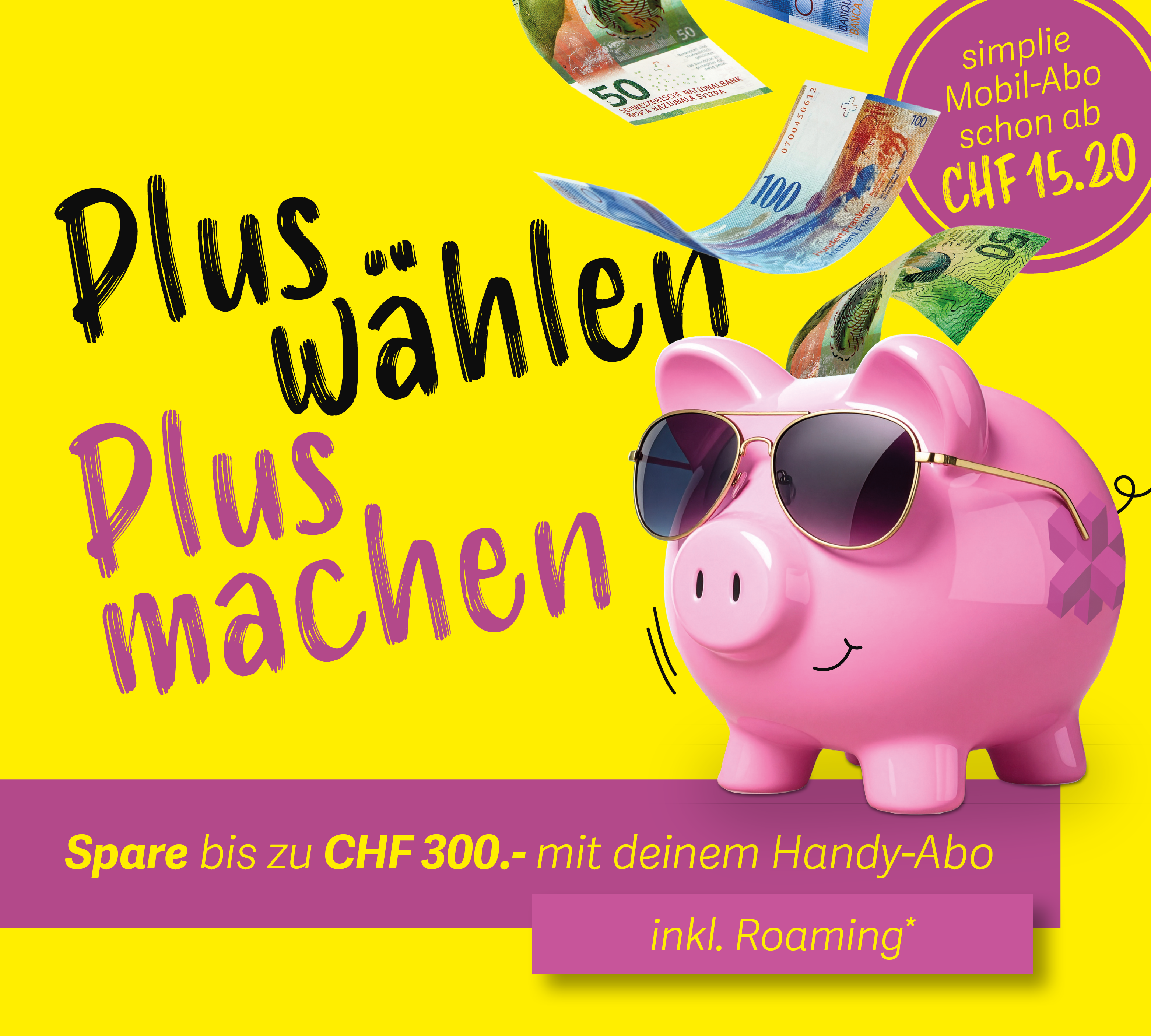 Sorglos in die Ferien mit dem Handy-Sommerbonus: Spare bis zu CHF 300.- mit dem inkludierten Roaming